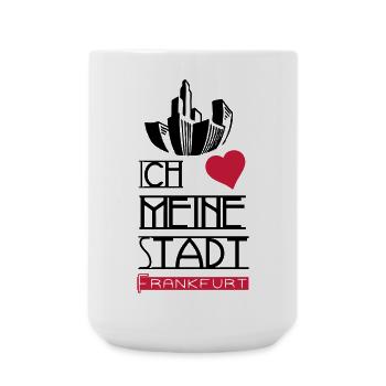 Stadt Liebe Frankfurt Geschenk - Große Tasse 440 ml - Weiß - Vorne