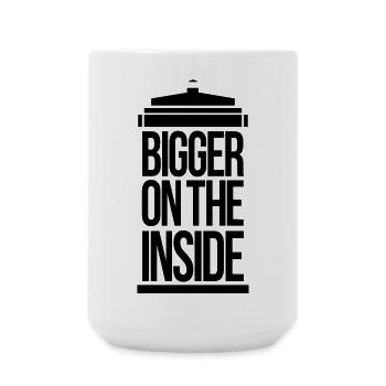 Bigger on the inside - Large Mug 440 ml - white - Front
