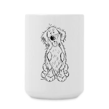 Da ist der Berner Sennenhund - Große Tasse 440 ml - Weiß - Vorne