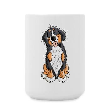 Bernese Mountain Dog - Large Mug 440 ml - white - Front
