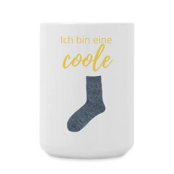 coole Socke - Große Tasse 440 ml - Weiß - Vorne