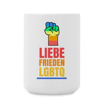 Homosexuell Liebe Lgbt Statement Menschenrechte - Große Tasse 440 ml - Weiß - Vorne