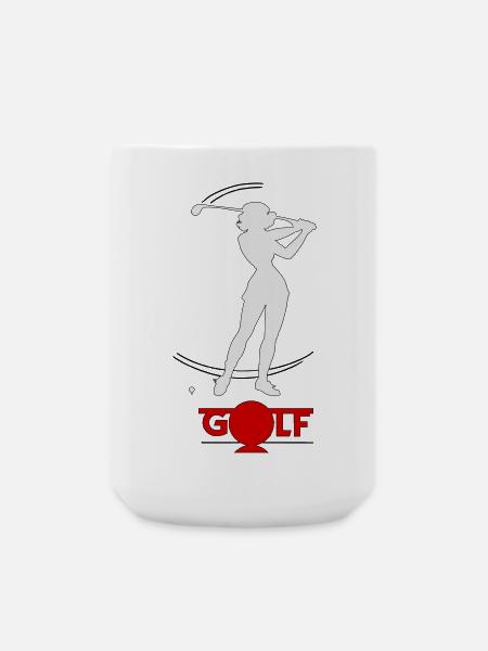 Golfeuse rétro - Grande tasse 440 ml - blanc