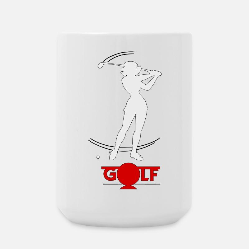 Golfeuse rétro - Grande tasse 440 ml - blanc