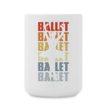 Vintage Ballett - Große Tasse 440 ml - Weiß - Vorne