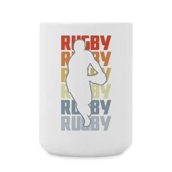 Rugby - Große Tasse 440 ml - Weiß - Vorne