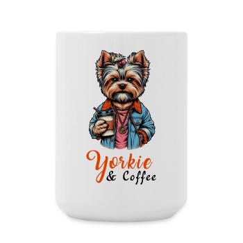 Yorkshire terrier coffee - Large Mug 440 ml - white - Front