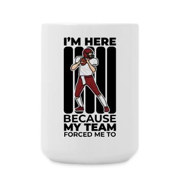 American Football Player Joke - Large Mug 440 ml - white - Front