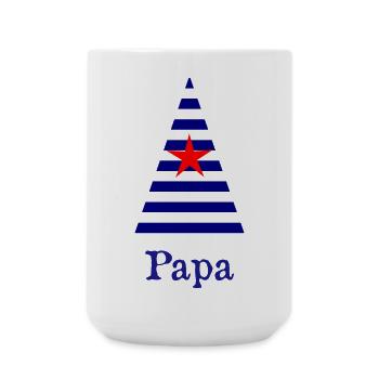 SAPIN. NOËL. MERRY CHRISTMAS. BONNE ANNEE - Grande tasse 440 ml - blanc - Devant