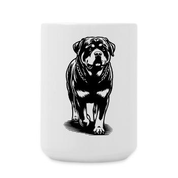 Rottweiler - Große Tasse 440 ml - Weiß - Vorne