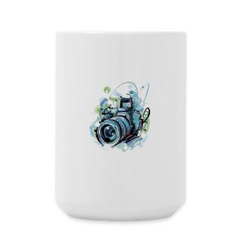 Urbane Burst-Kamera - Große Tasse 440 ml - Weiß - Vorne