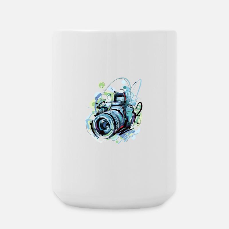 Urban Burst Camera - Large Mug 440 ml - white