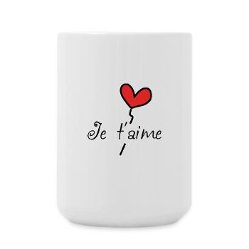 DAD. FATHER'S DAY. HAPPY FATHER'S DAY. HAPPY BIRTHDAY. - Large Mug 440 ml - white - Front