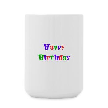 JAHRESTAG. ALLES GUTE ZUM GEBURTSTAG. ALLES GUTE ZUM GEBURTSTAG. - Große Tasse 440 ml - Weiß - Vorne