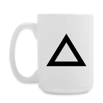 Dreieck Rand - Große Tasse 440 ml - Weiß - Links