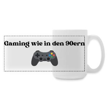 Gaming wie in den 90ern - Große Panoramatasse 440 ml - Weiß - Rechts