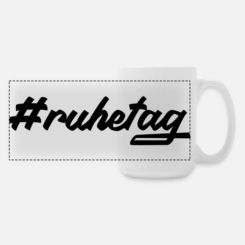 #ruhetag - Large Panoramic Mug 440 ml - white