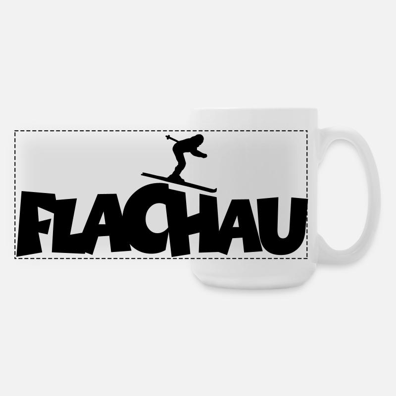 Flachau Ski Skifahren Wintersport - Große Panoramatasse 440 ml - Weiß