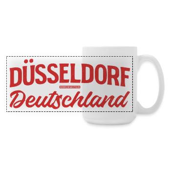 Düsseldorf Deutschland Retro Schriftlogo - Große Panoramatasse 440 ml - Weiß - Rechts