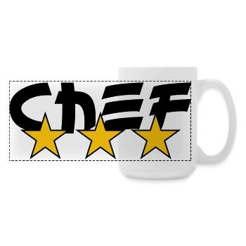 Chef - Cuisine - Cuisinier - Grande tasse panoramique 440 ml - blanc - Droite