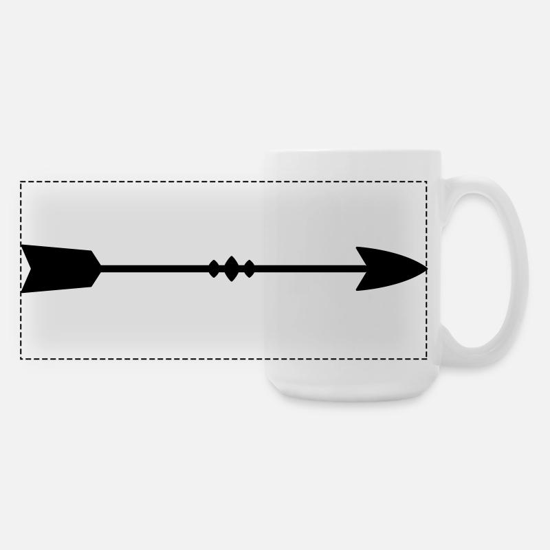 arrow - Large Panoramic Mug 440 ml - white