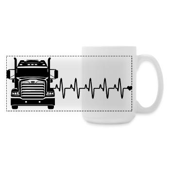 Cœur de Camion - Grande tasse panoramique 440 ml - blanc - Droite