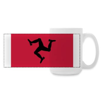 The Manx Triskelion, Emblem of the Isle of Man - Large Panoramic Mug 440 ml - white - Right