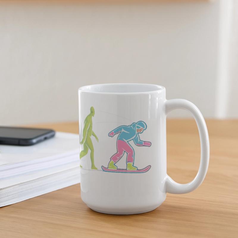 Évolution de la conception du snowboard Grande tasse panoramique 440 ml