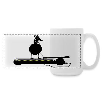 disco duck turntable - Große Panoramatasse 440 ml - Weiß - Rechts