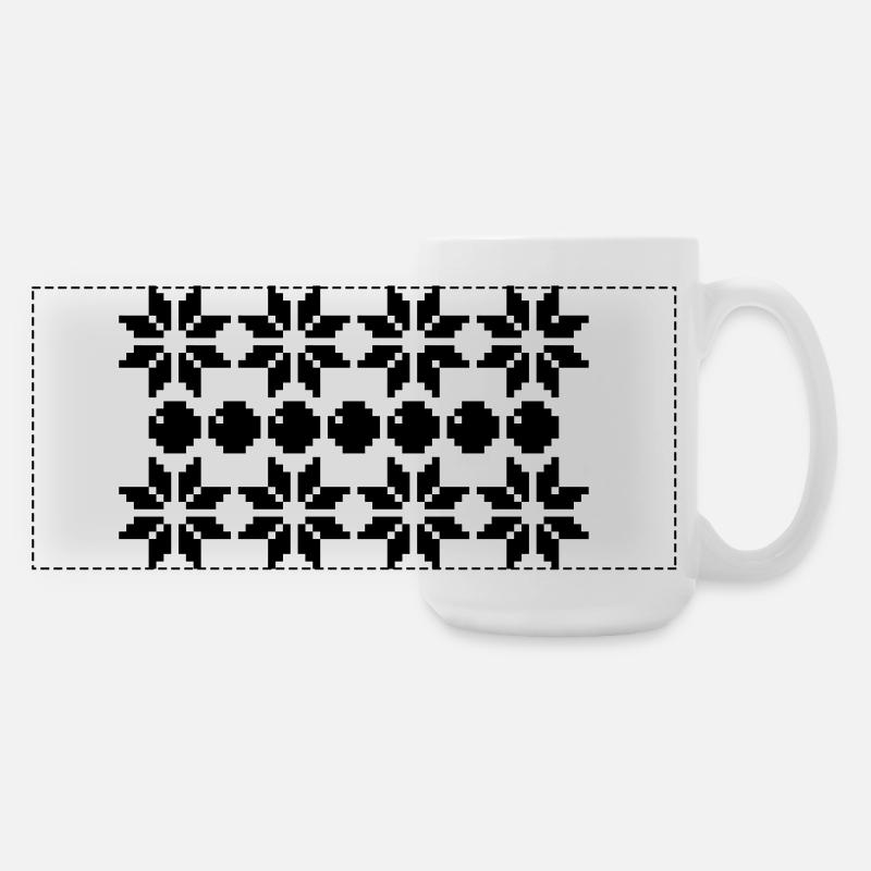 ugly christmas design - Large Panoramic Mug 440 ml - white
