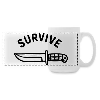 Survive - Couteau - Grande tasse panoramique 440 ml - blanc - Droite