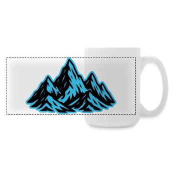 Berge Gipfel Symbol - Große Panoramatasse 440 ml - Weiß - Rechts