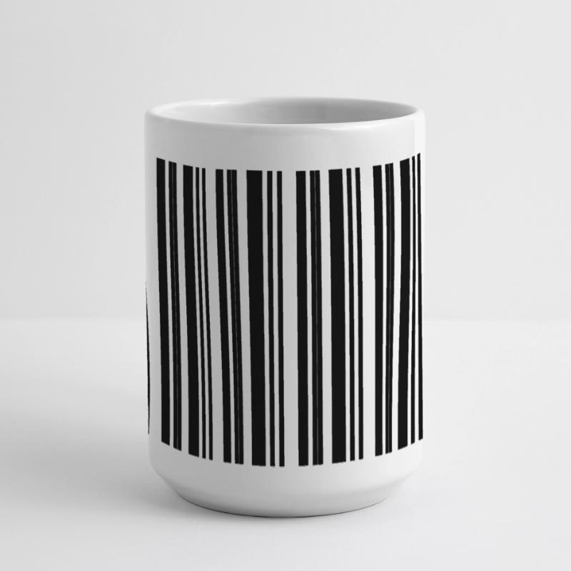 Barcode Strichcode Nerd IT Technik Design Große Panoramatasse 440 ml