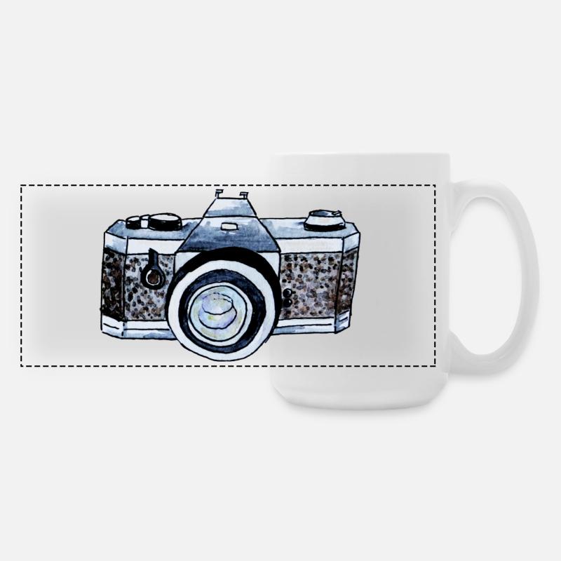 Kamera - Große Panoramatasse 440 ml - Weiß