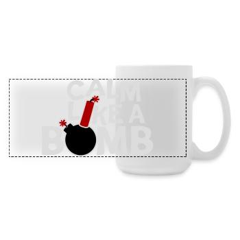 Calme comme une bombe Paradoxe Ironie Humour Blague explosive - Grande tasse panoramique 440 ml - blanc - Droite