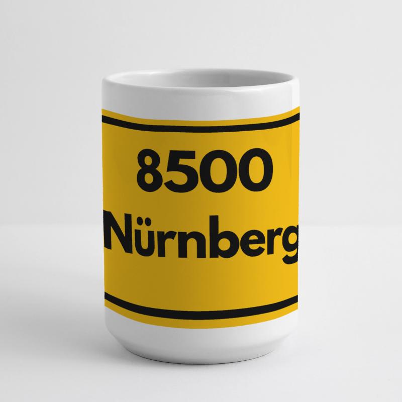 OLD POSTCODE POSTCODE RETRO 8500 NÜRNBERG FRANKEN Large Panoramic Mug 440 ml