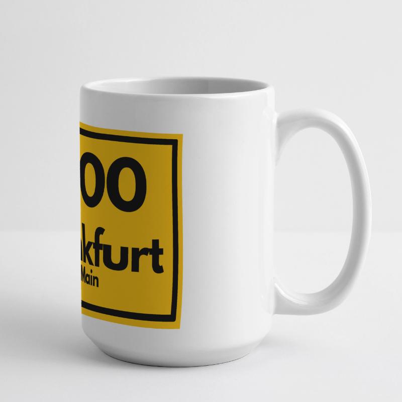 OLD POSTCODE POSTCODE RETRO 6000 FRANKFURT AM MAIN Large Panoramic Mug 440 ml