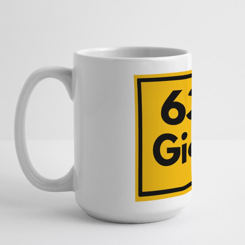 OLD POSTCODE ZIP CODE RETRO 6300 GIESSEN Large Panoramic Mug 440 ml