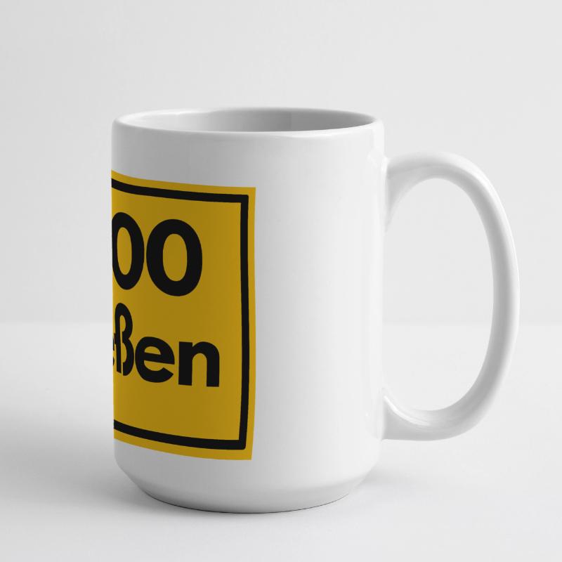 OLD POSTCODE ZIP CODE RETRO 6300 GIESSEN Large Panoramic Mug 440 ml