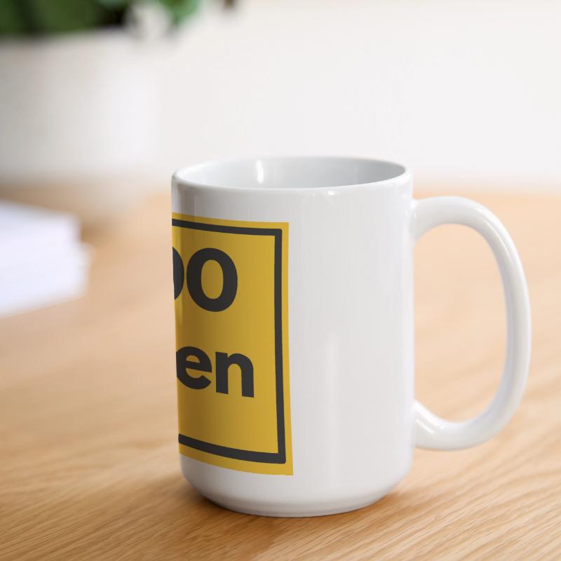 OLD POSTCODE ZIP CODE RETRO 6300 GIESSEN Large Panoramic Mug 440 ml