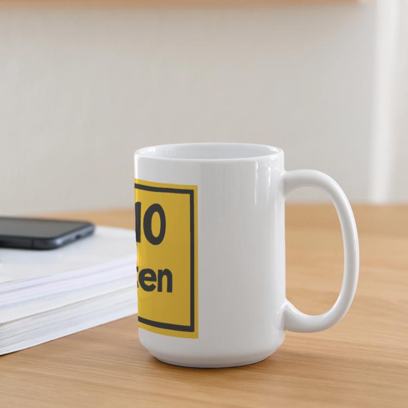 OLD POSTCODE POSTCODE RETRO 5810 WITTEN RUHRGEBIET Large Panoramic Mug 440 ml