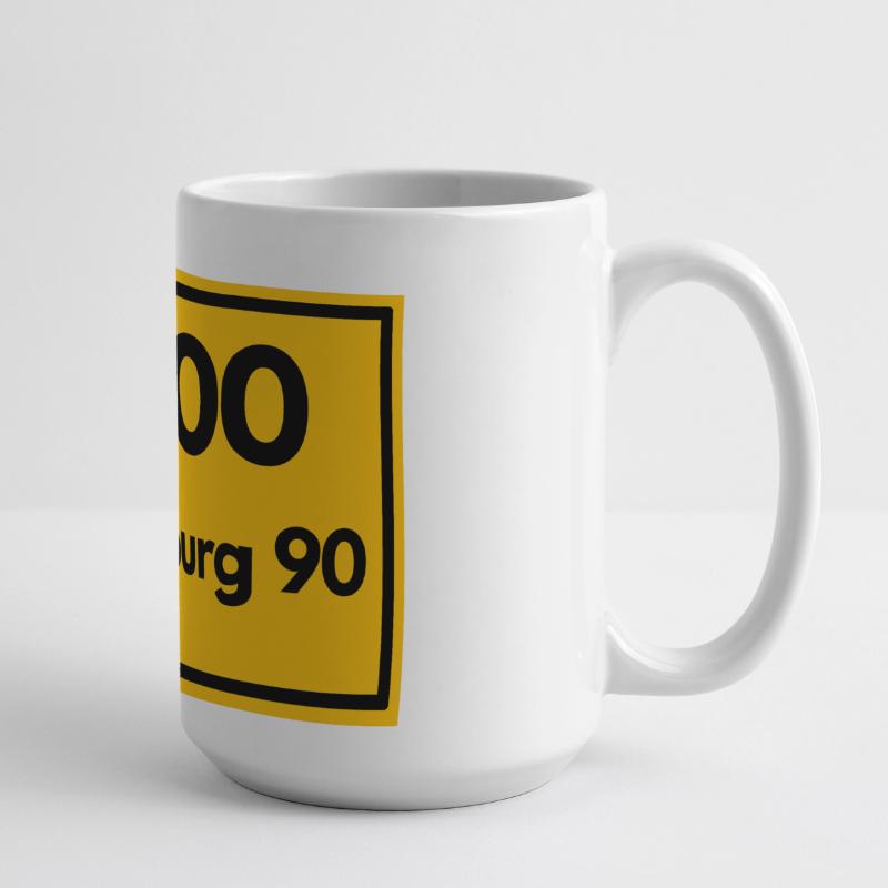 OLD POSTCODE POSTCODE RETRO 2100 HAMBURG 90 ALSTER Large Panoramic Mug 440 ml