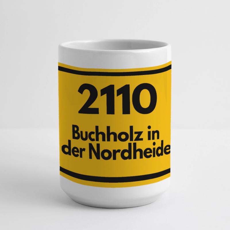 OLD POSTCODE POSTCODE RETRO 2110 BUCHHOLZ NORDH. Large Panoramic Mug 440 ml