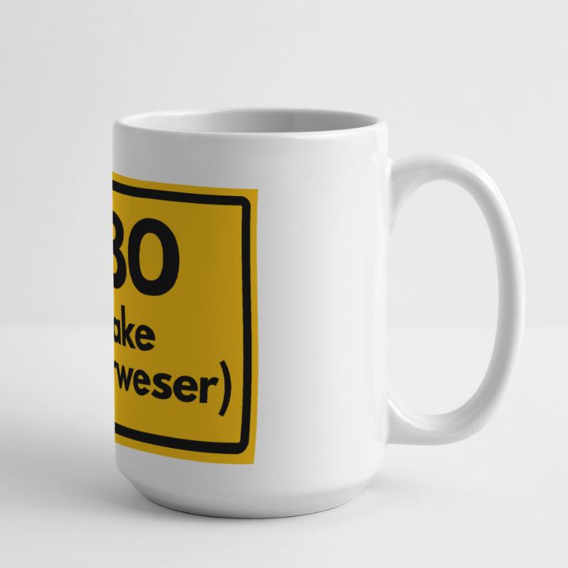 OLD POSTCODE ZIP CODE RETRO 2880 BRAKE UNTERWESER! Large Panoramic Mug 440 ml