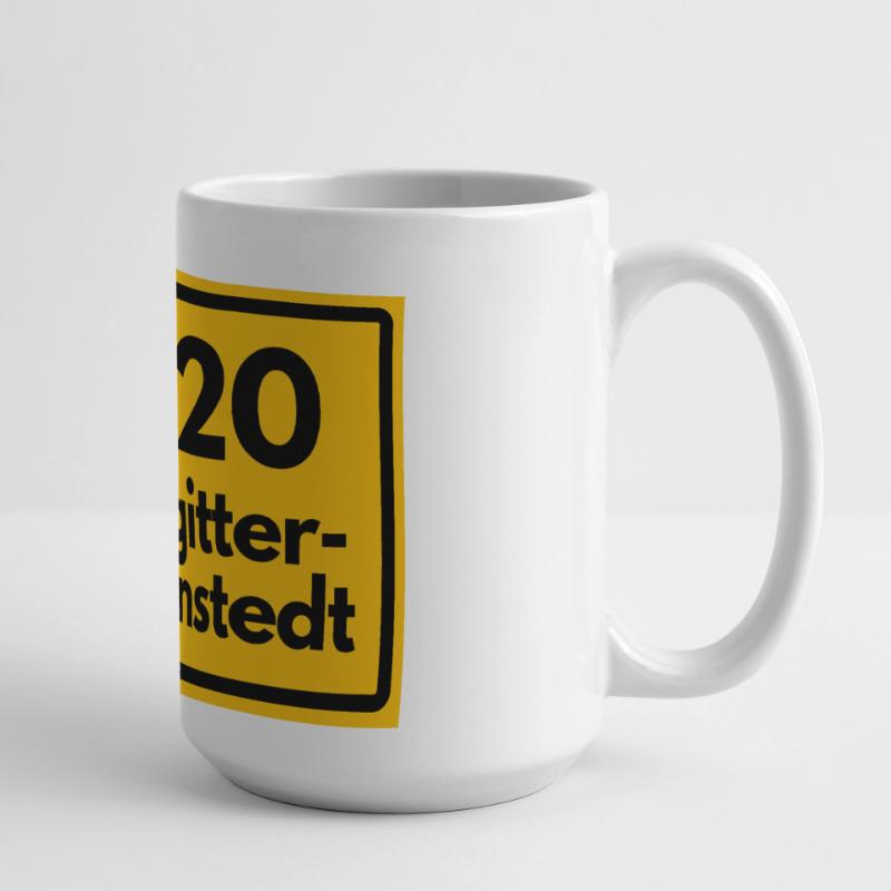 OLD POSTCODE POSTCODE RETRO 3320 SALZGITTER Large Panoramic Mug 440 ml