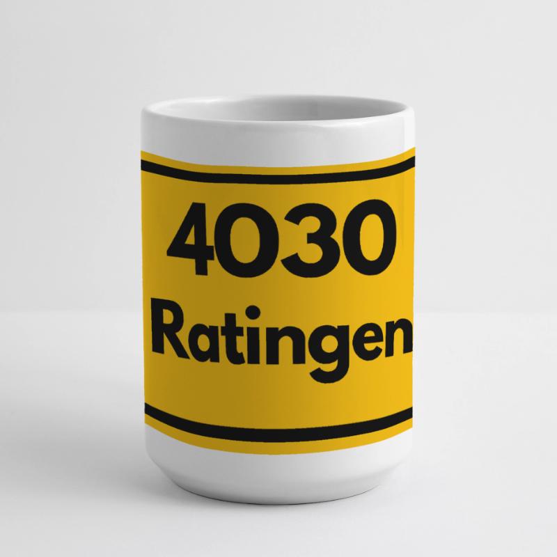 OLD POSTCODE ZIP CODE RETRO 4030 RATINGEN Large Panoramic Mug 440 ml