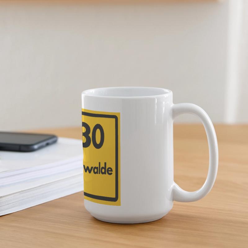 OLD POSTCODE ZIP CODE 8230 DIPPOLDISWALDE SAXONY Large Panoramic Mug 440 ml