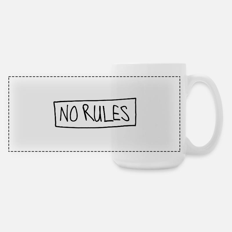 NO RULES - Große Panoramatasse 440 ml - Weiß