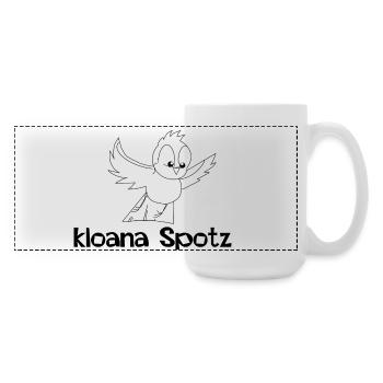 kloana Spotz-kleiner Spatz,Austrian dialect - Large Panoramic Mug 440 ml - white - Right