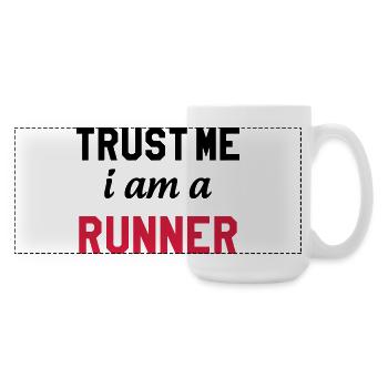 Running / Jogging / Run / Trail / Sport - Large Panoramic Mug 440 ml - white - Right